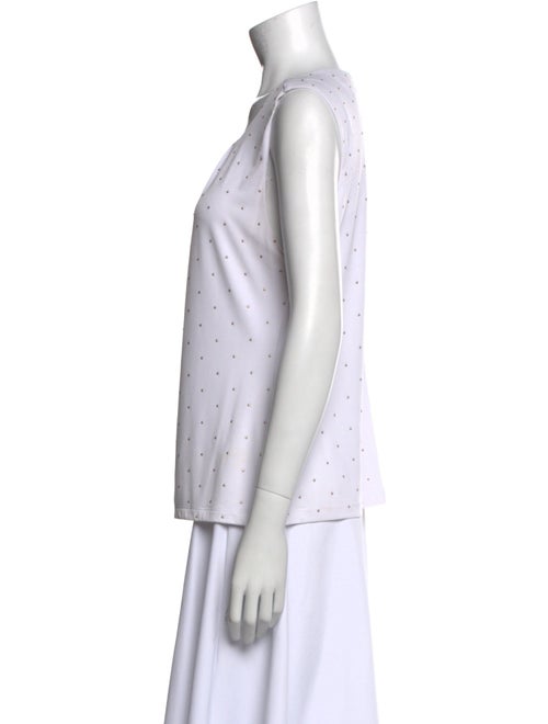 Calvin Klein Collection Polka Dot Print Scoop Neck Polo