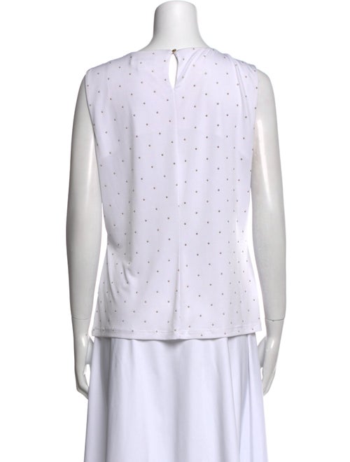 Calvin Klein Collection Polka Dot Print Scoop Neck Polo