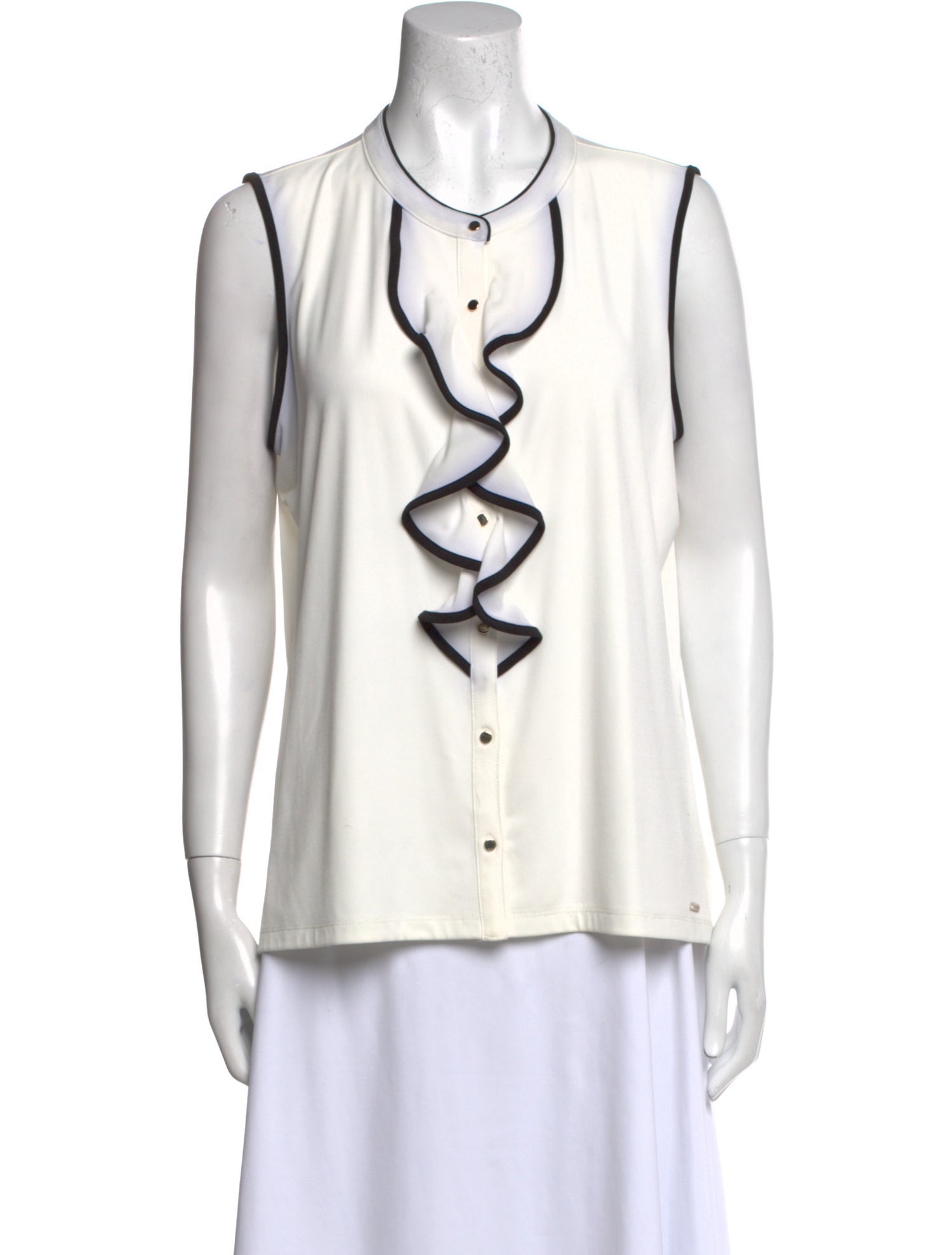 Calvin Klein Collection Crew Neck Sleeveless Top