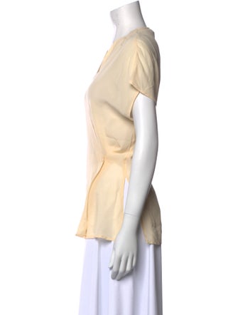 Calvin Klein Collection Silk V-Neck Blouse