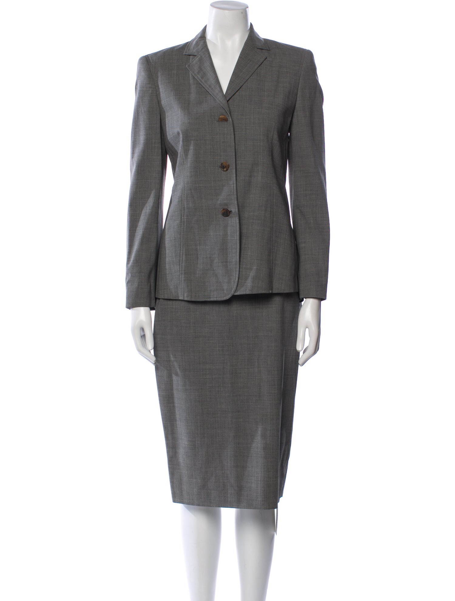 Calvin Klein Collection Vintage Wool Skirt Suit
