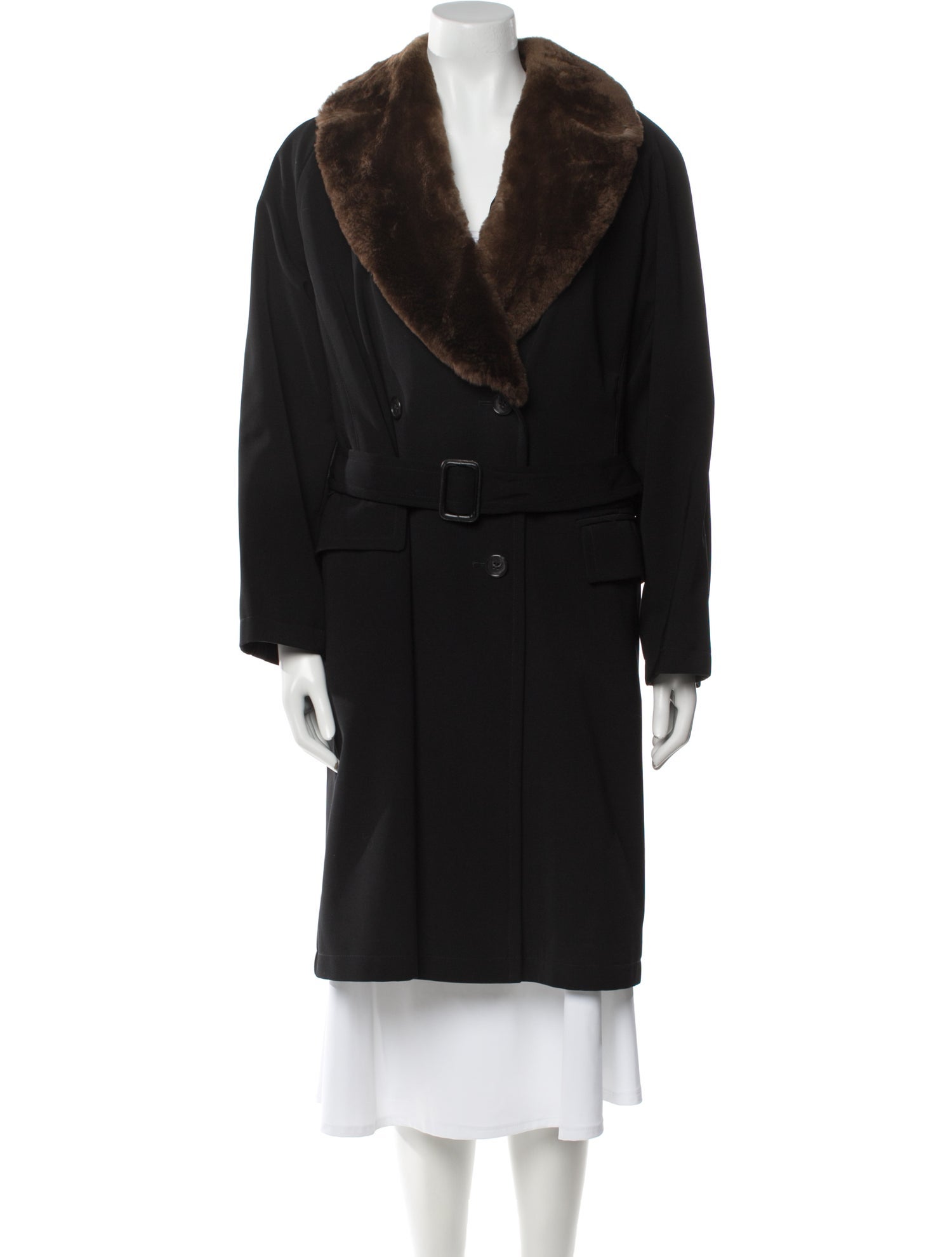 Calvin Klein Collection Vintage 1990's Faux Fur Coat