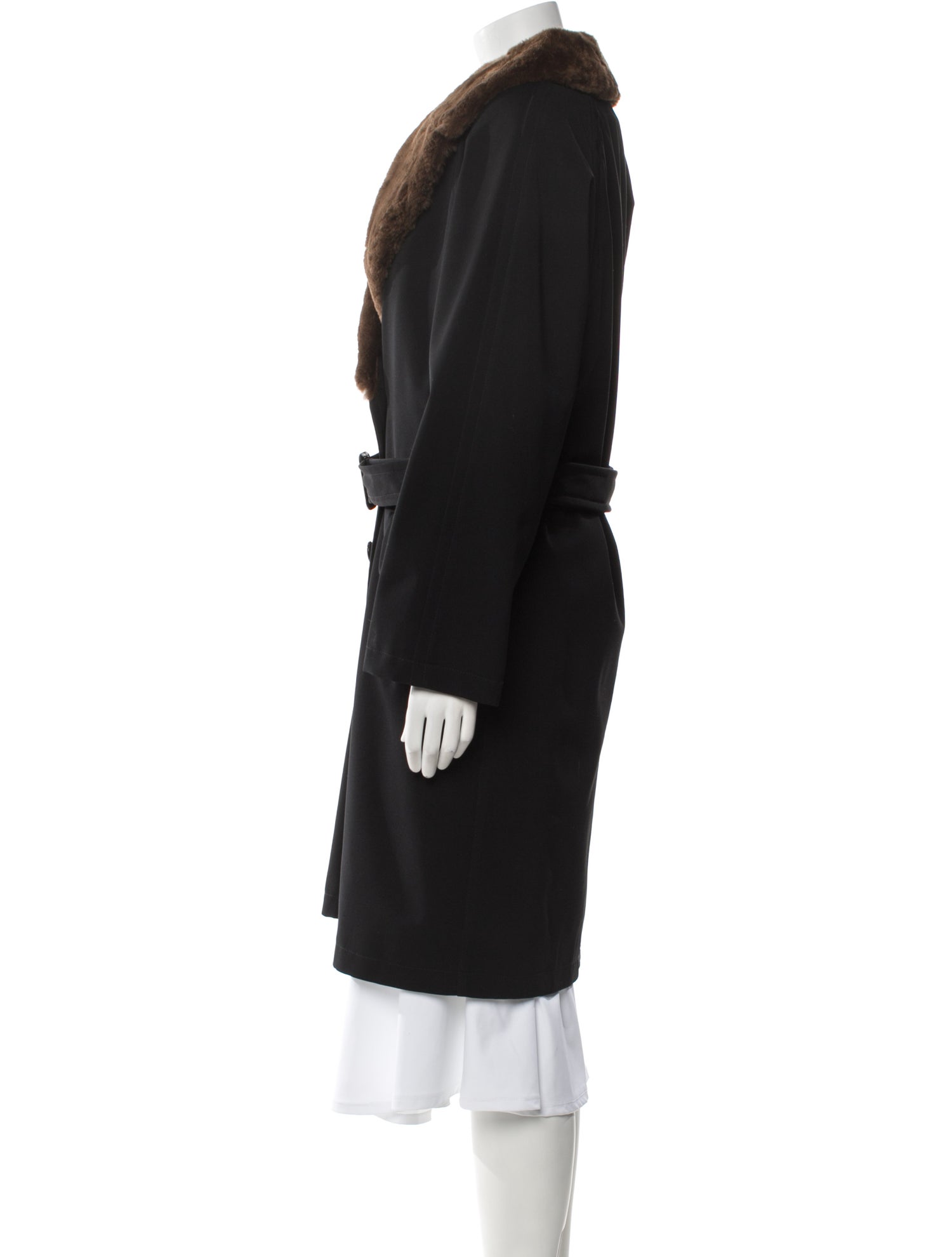 Calvin Klein Collection Vintage 1990's Faux Fur Coat