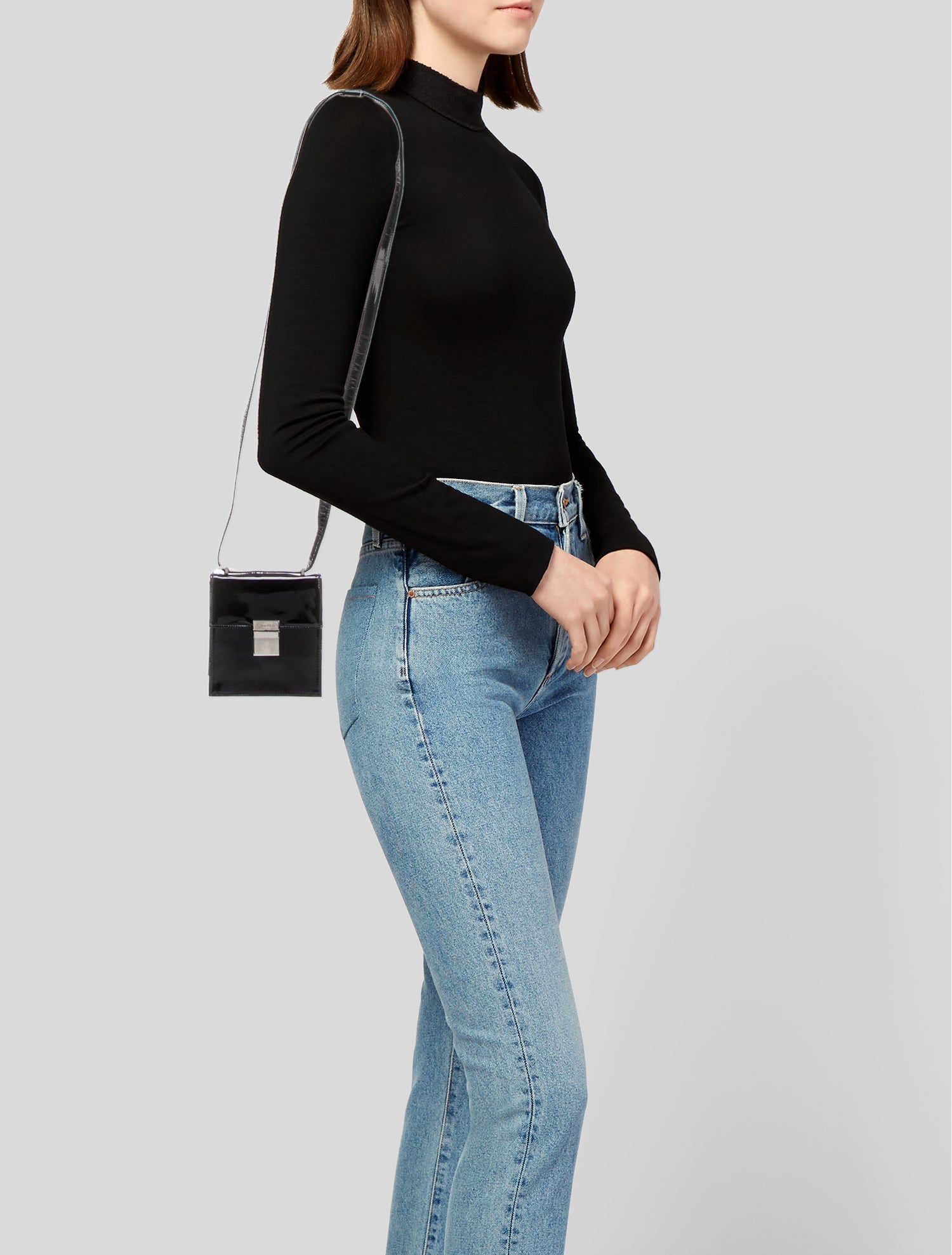 Calvin Klein Patent Leather Crossbody Bag