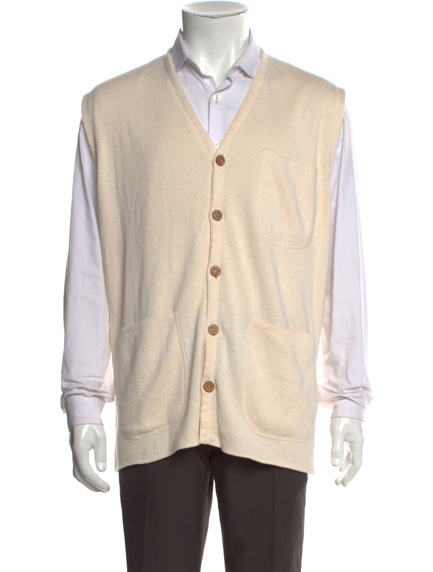 Calvin Klein Collection Vintage Linen Cardigan