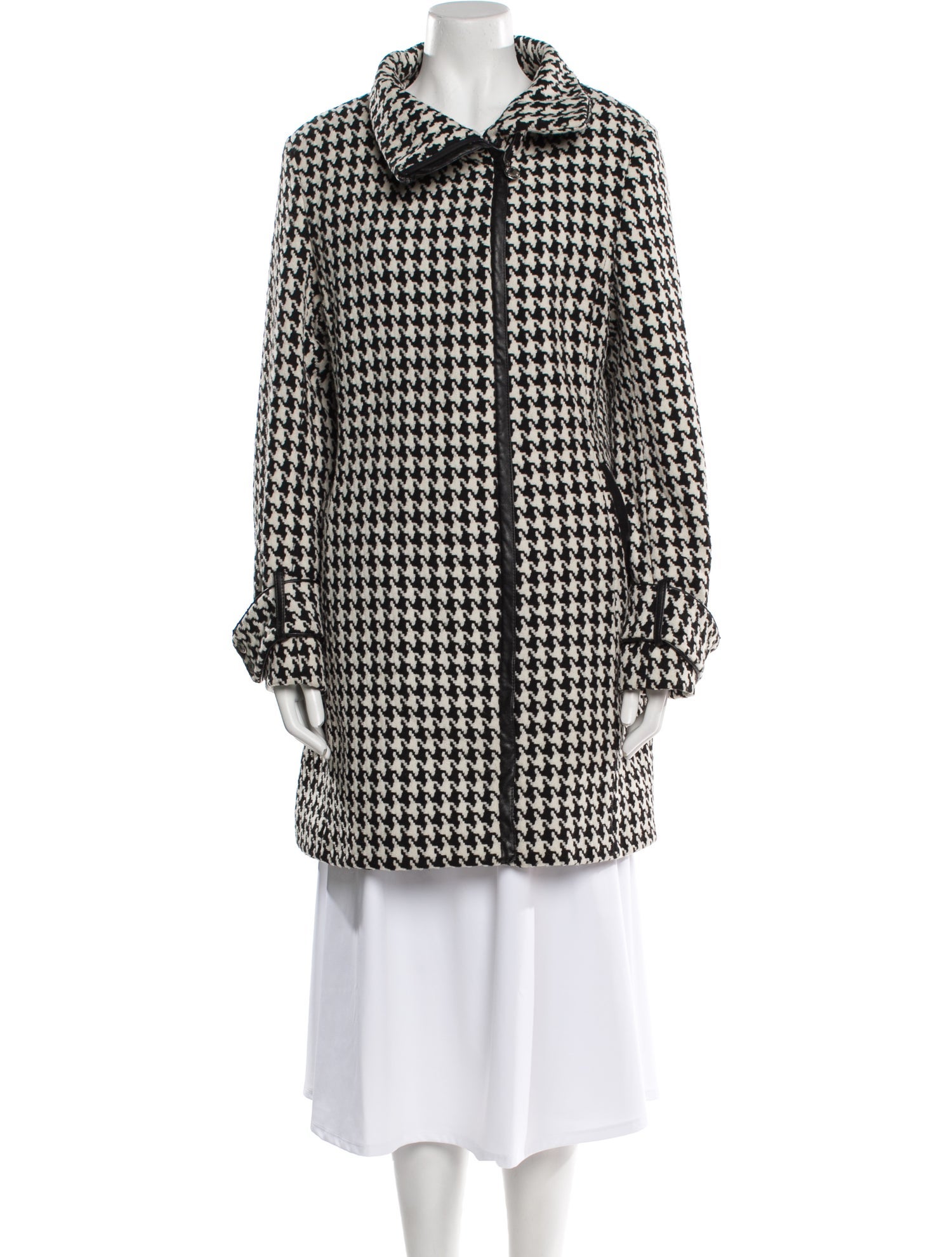 Calvin Klein Houndstooth Print Peacoat