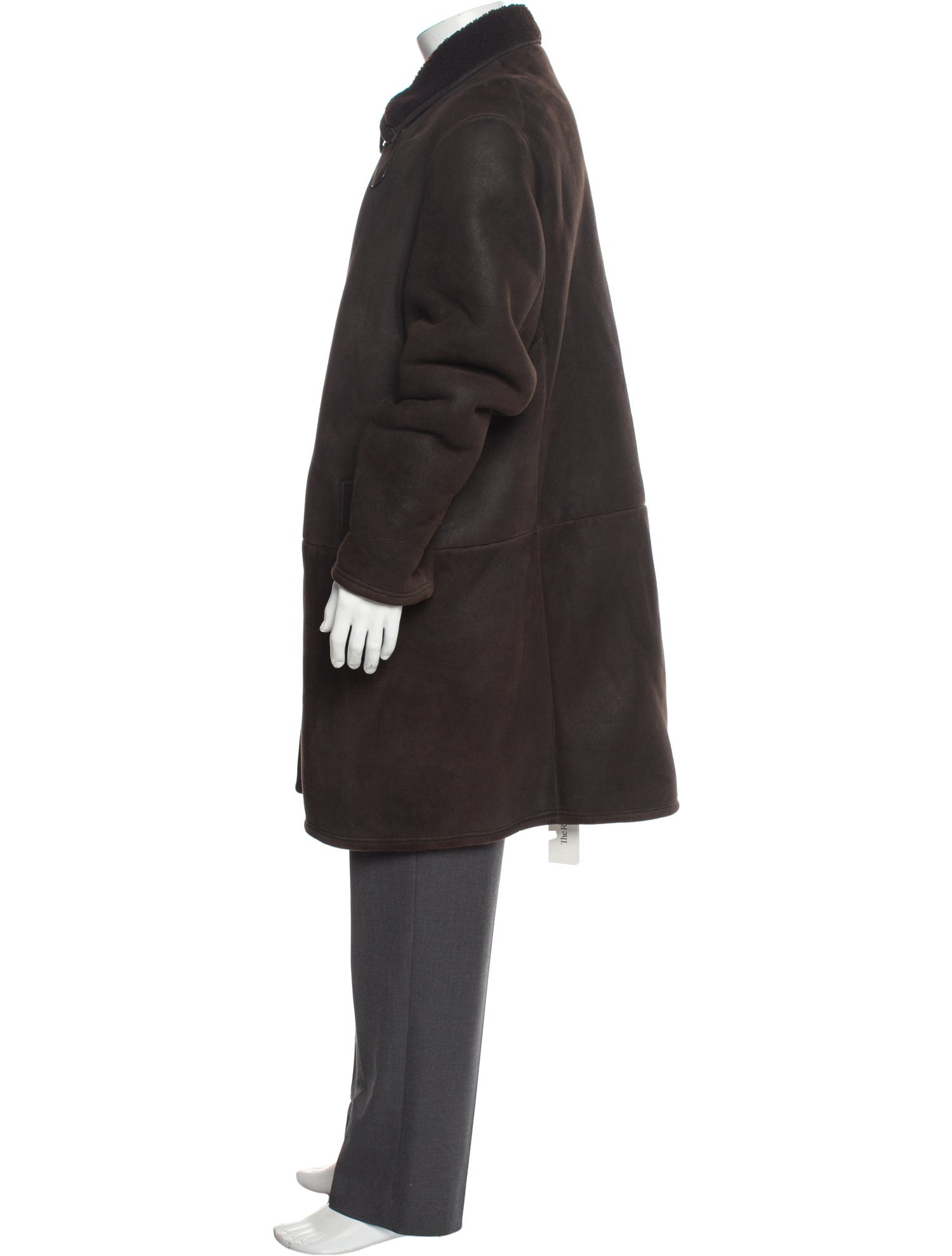 Calvin Klein Collection Vintage Leather Overcoat