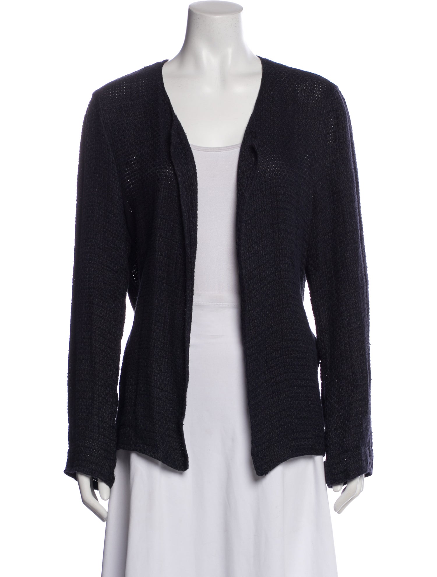 Calvin Klein Collection Linen Open Front Top