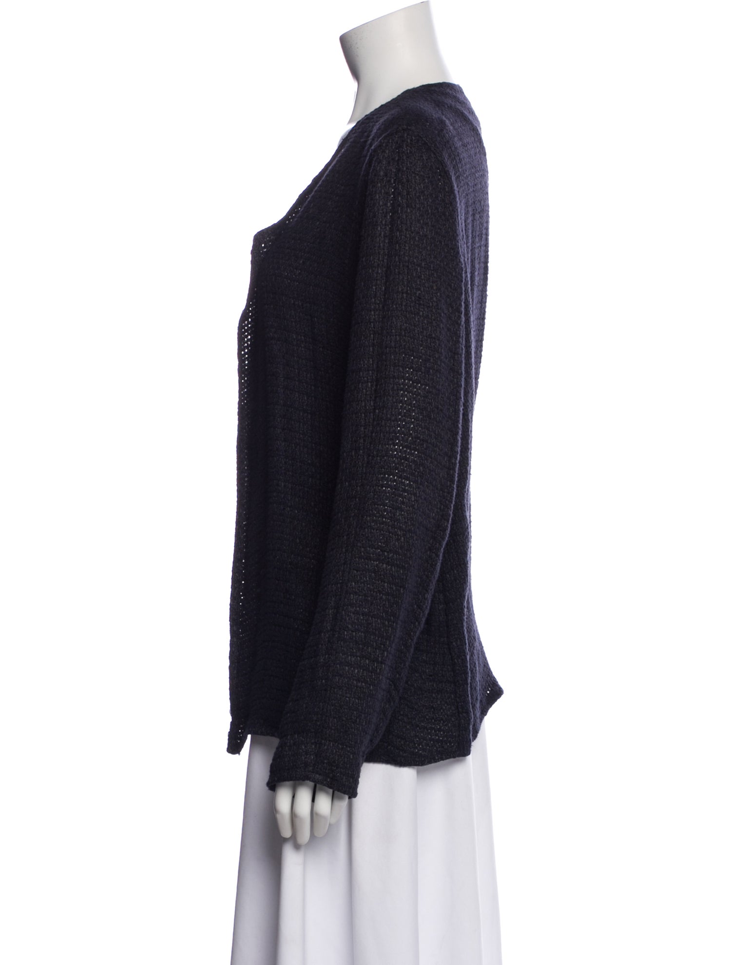 Calvin Klein Collection Linen Open Front Top