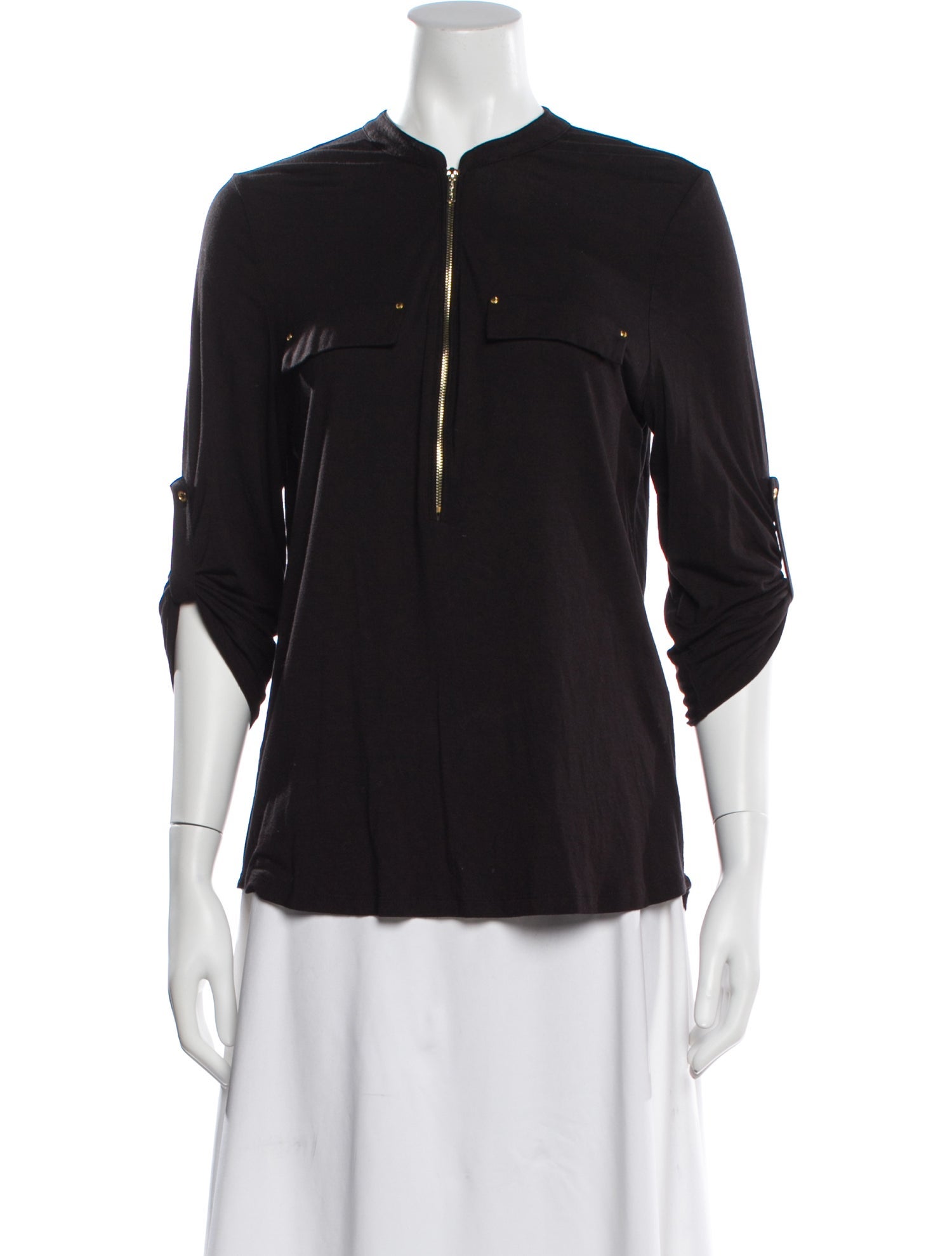 Calvin Klein Collection Three-Quarter Sleeve Top