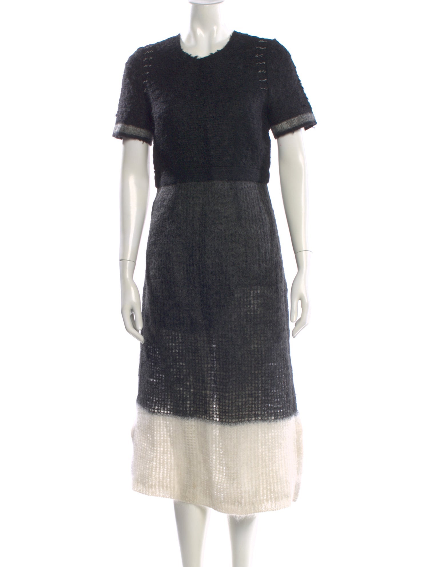 Calvin Klein Collection Virgin Wool Midi Length Dress