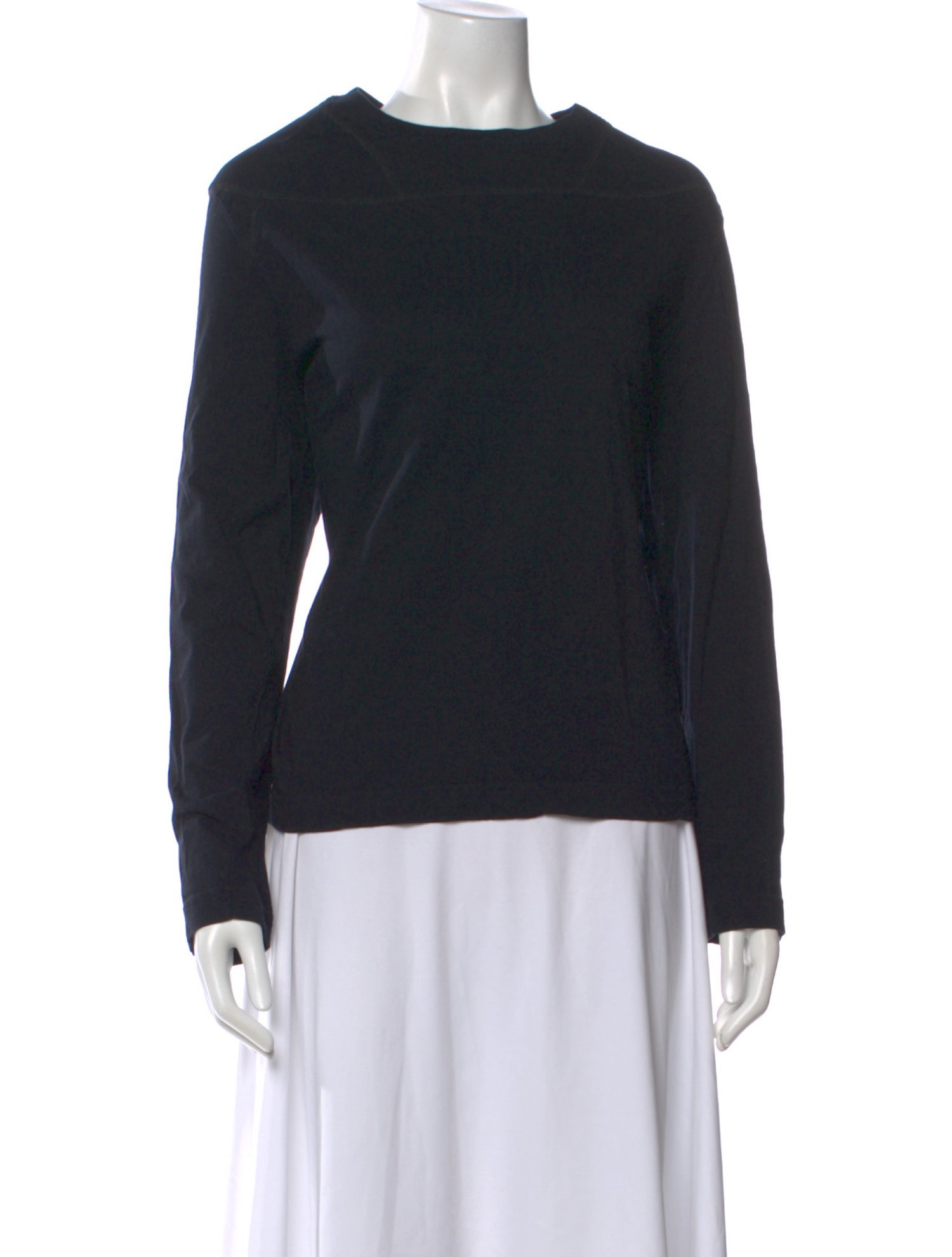 Calvin Klein Collection Crew Neck Long Sleeve Top