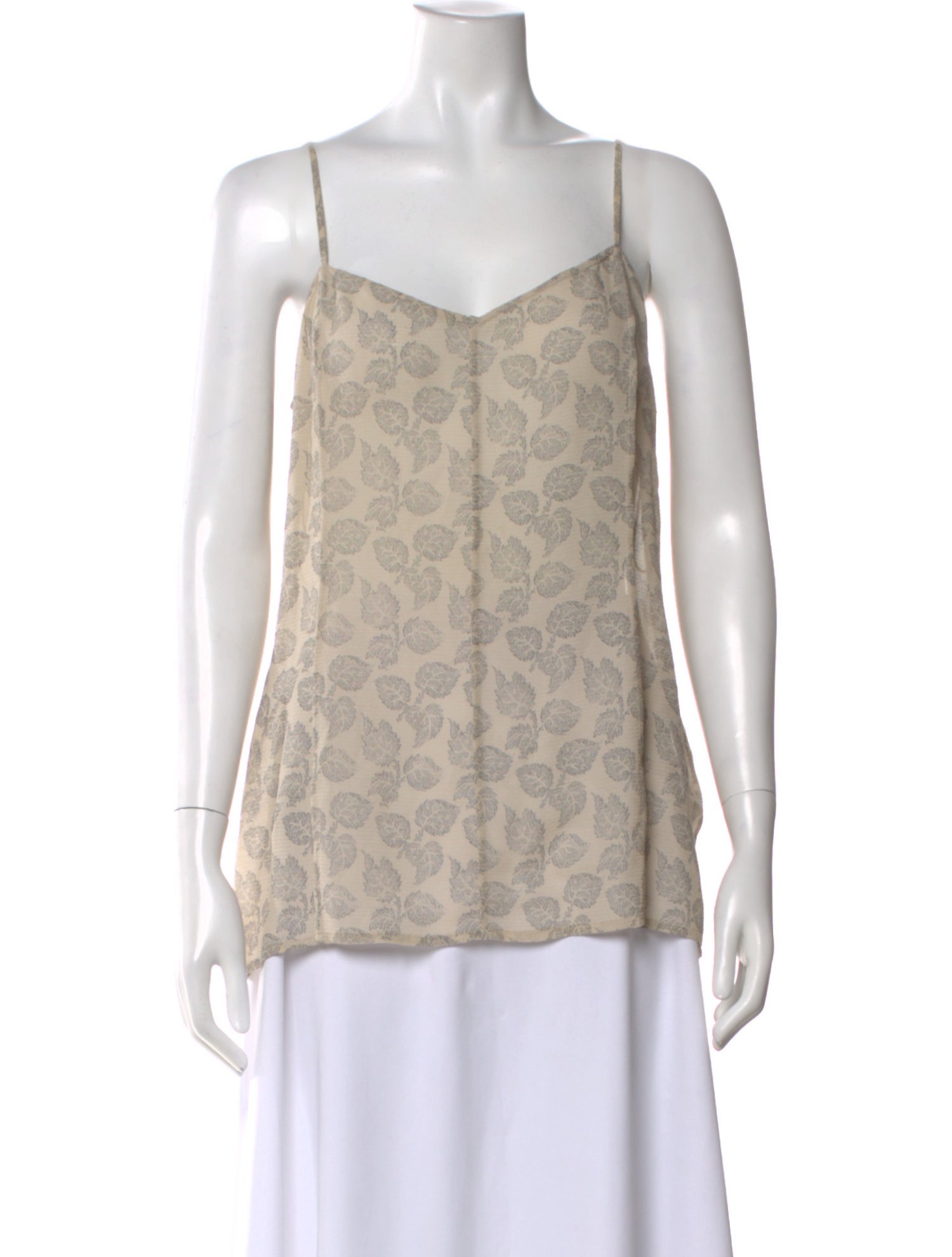 Calvin Klein Collection Silk Floral Print Top