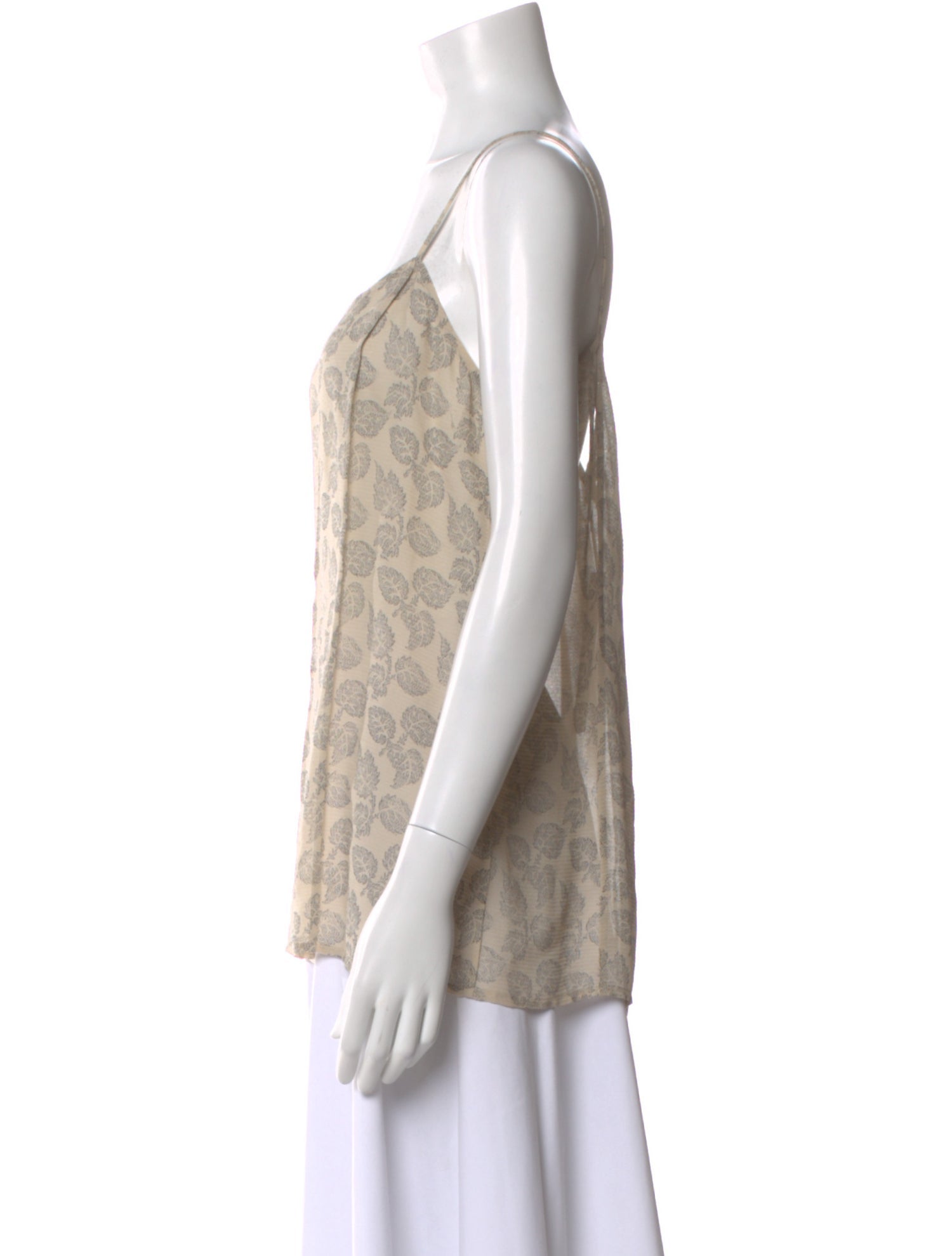 Calvin Klein Collection Silk Floral Print Top