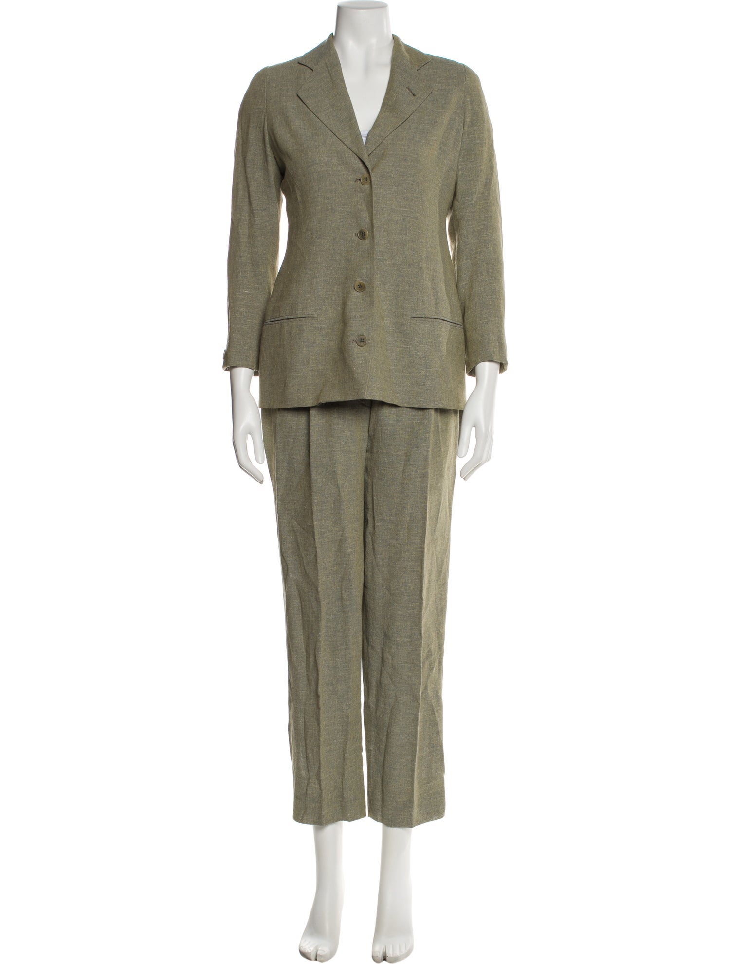 Calvin Klein Collection Vintage Linen Pant Set