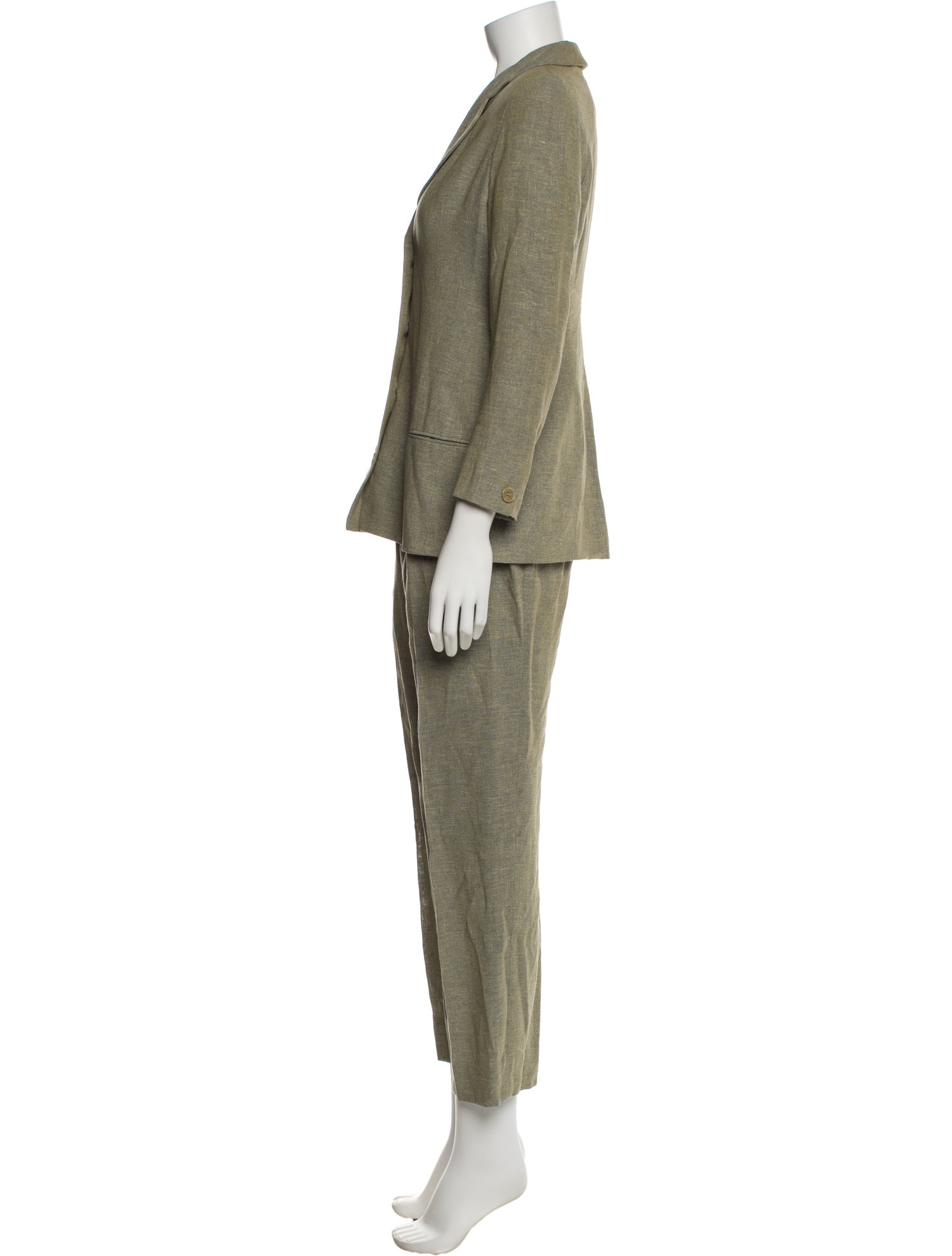 Calvin Klein Collection Vintage Linen Pant Set