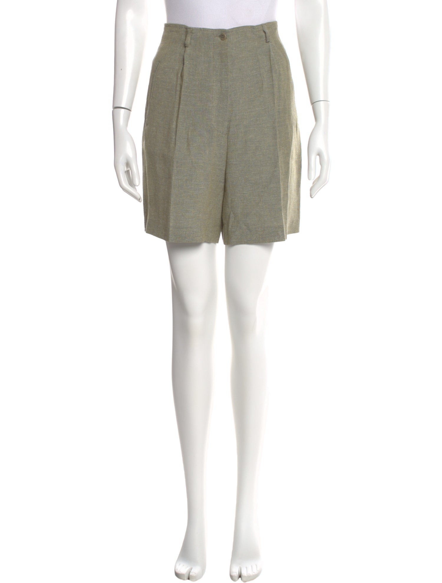 Calvin Klein Collection Linen Mini Shorts