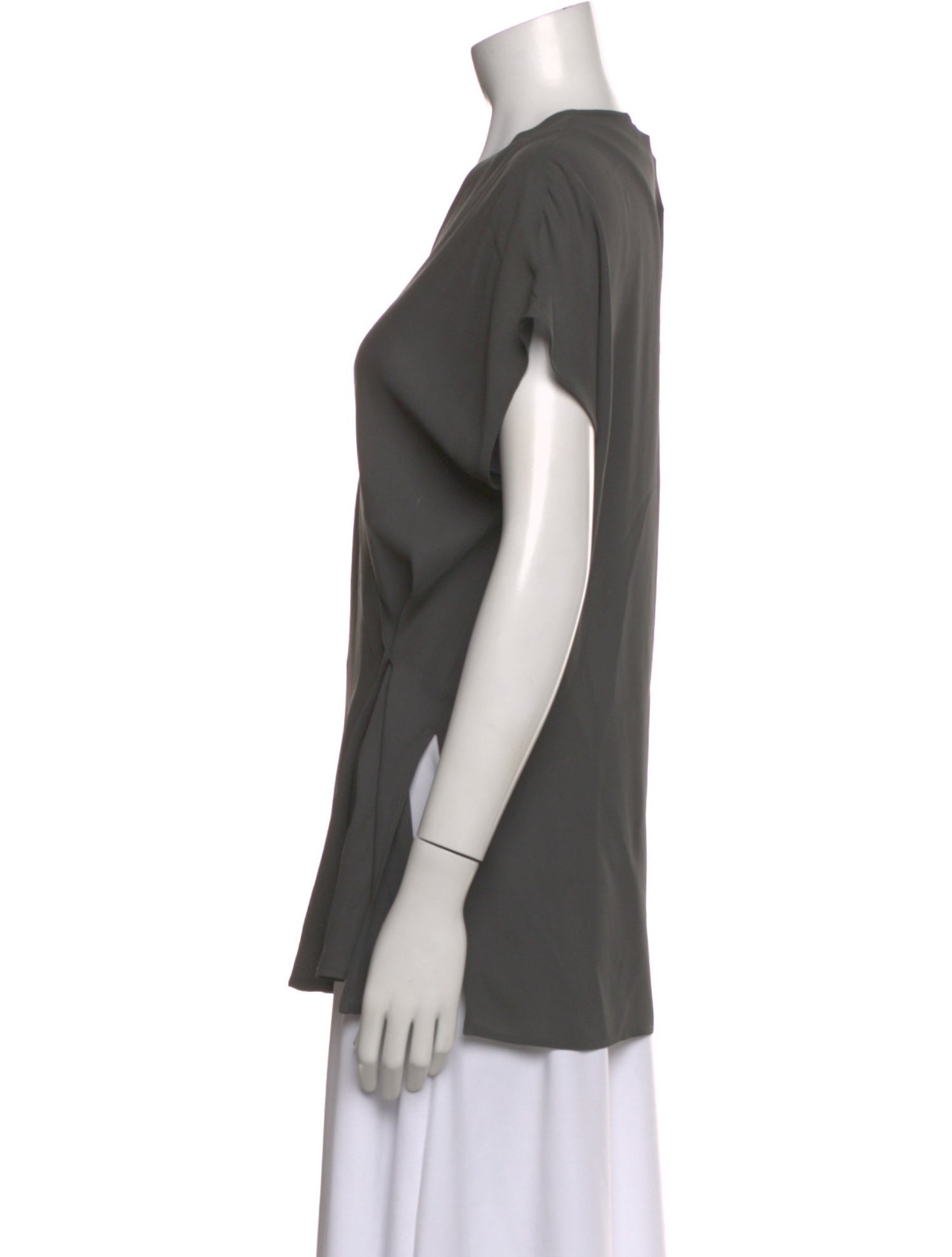 Calvin Klein Collection Silk V-Neck Blouse