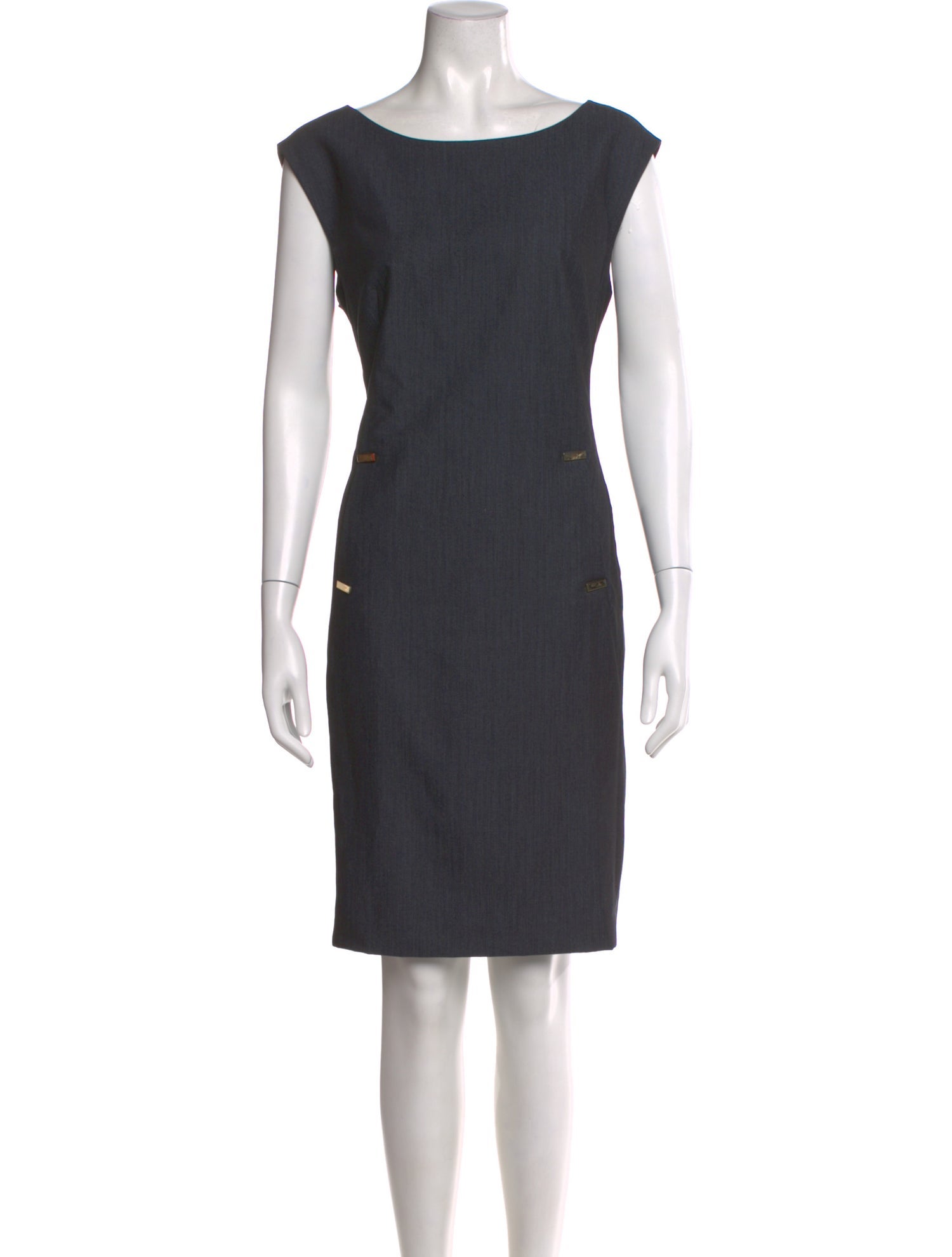 Calvin Klein Collection Bateau Neckline Knee-Length Dress