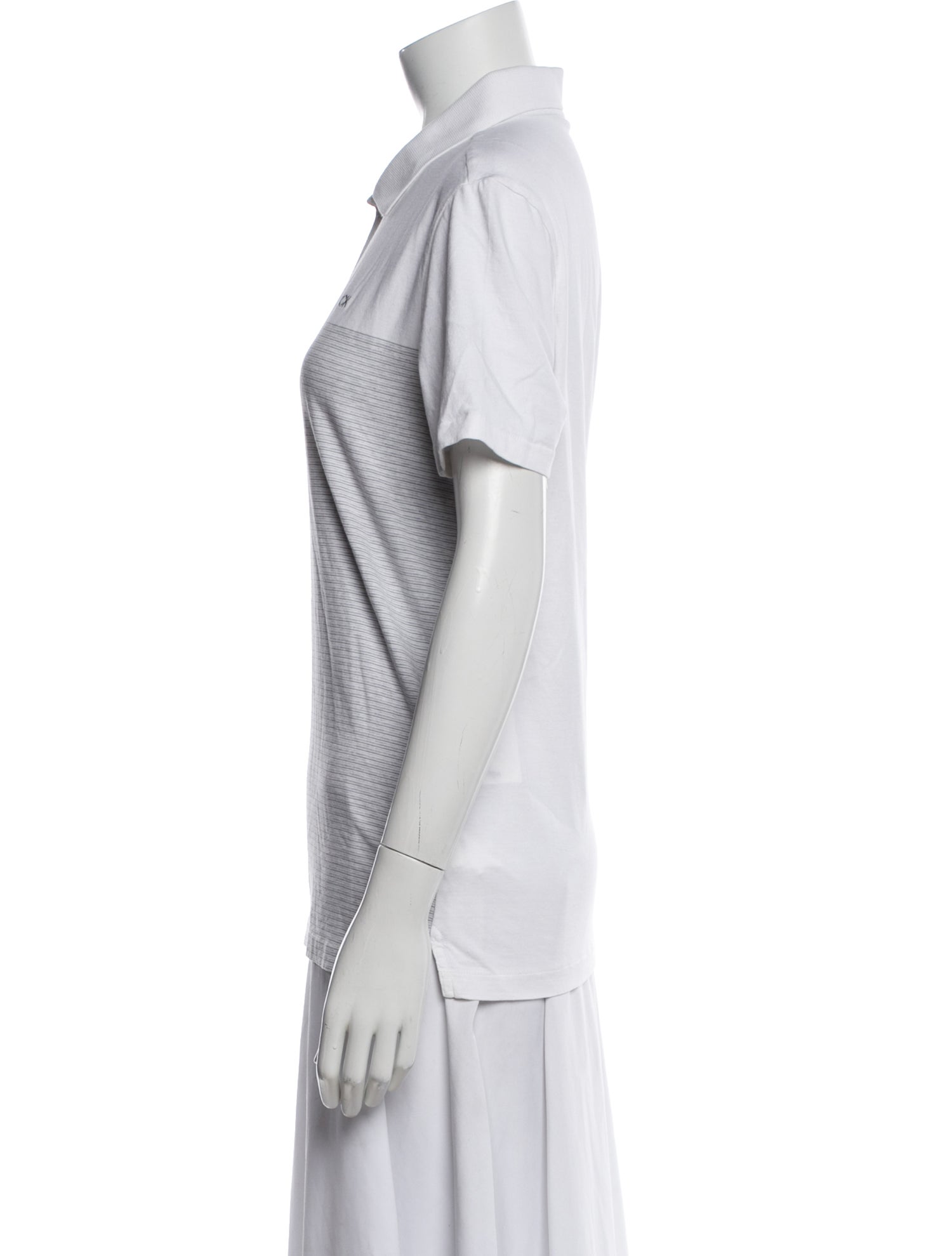 Calvin Klein Collection Striped Short Sleeve Polo