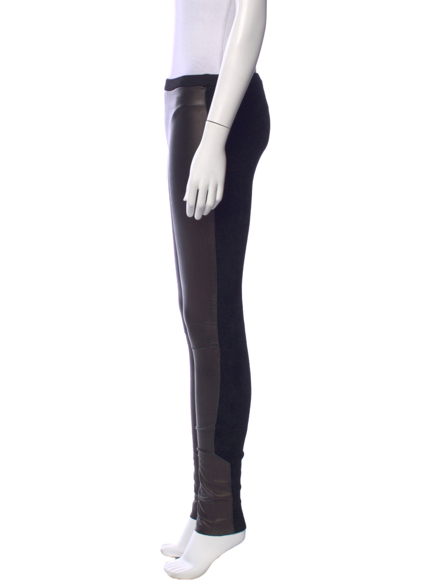 Calvin Klein Collection Calf Leather Skinny Leg Pants