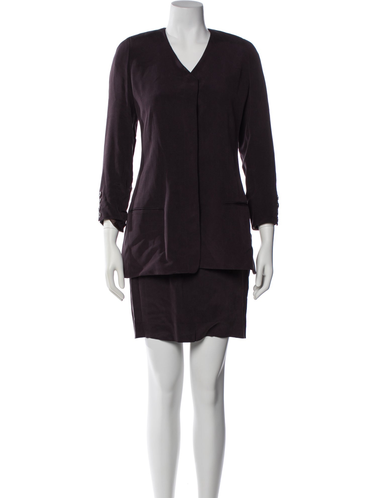 Calvin Klein Collection Vintage Silk Skirt Suit