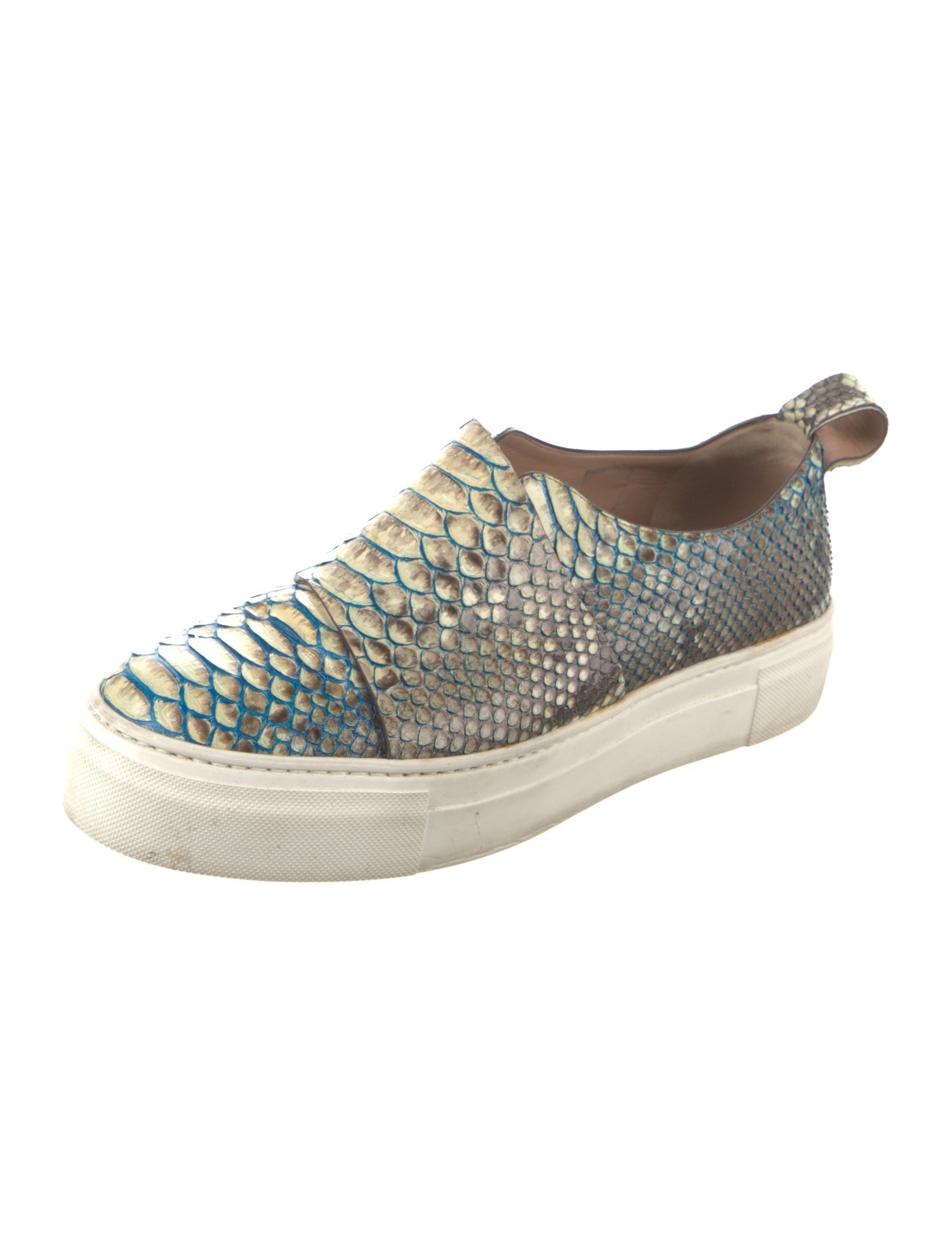 Calvin Klein Collection Snakeskin Animal Print Sneakers