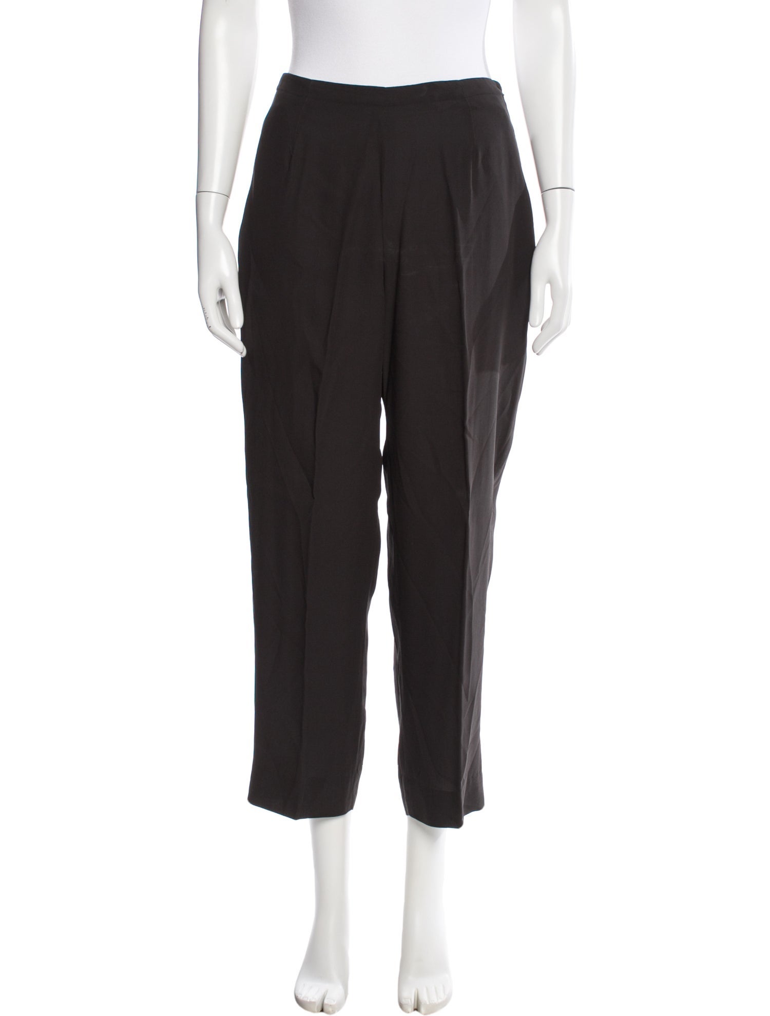 Calvin Klein Collection Silk Straight Leg Pants