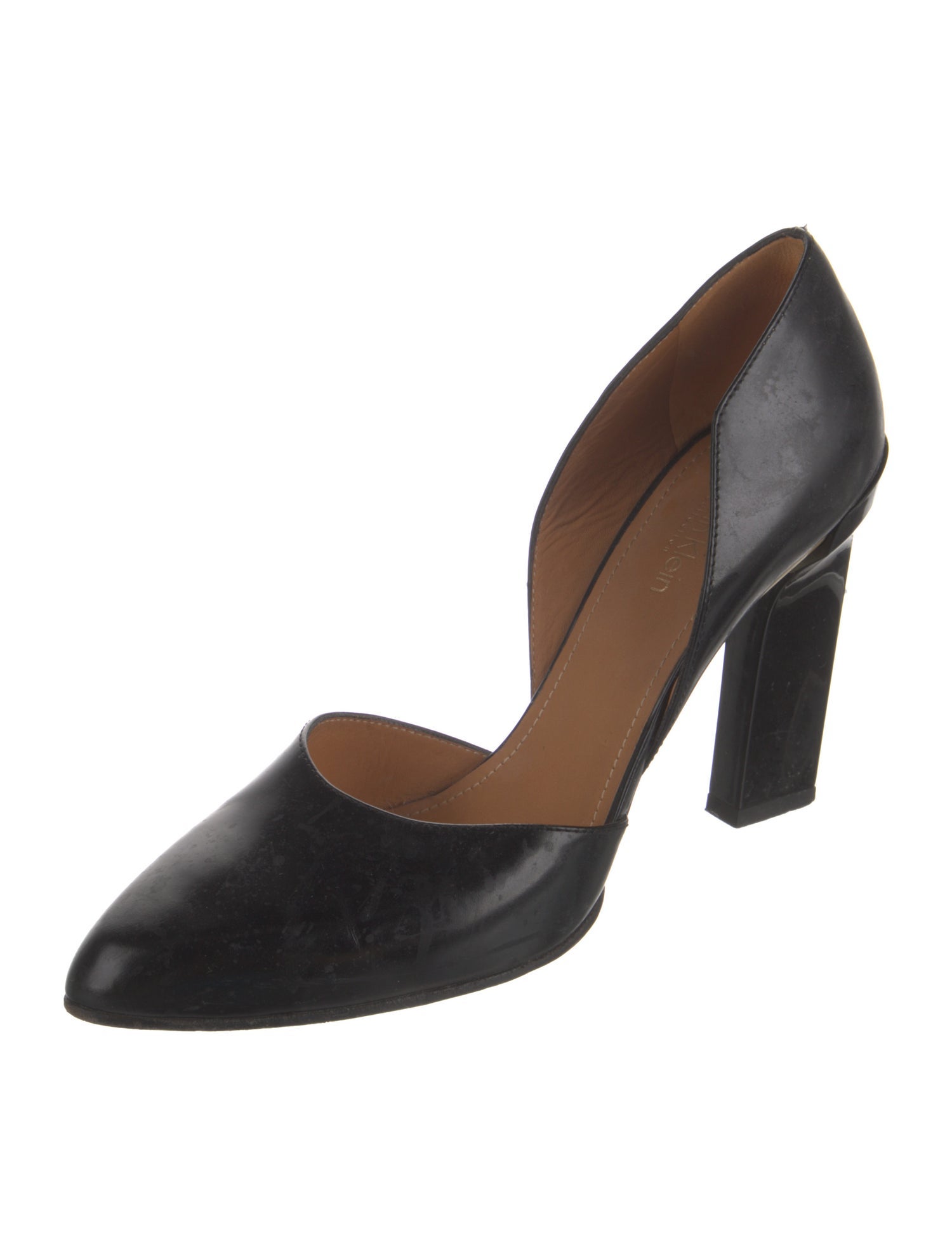 Calvin Klein Collection Leather D'Orsay Pumps