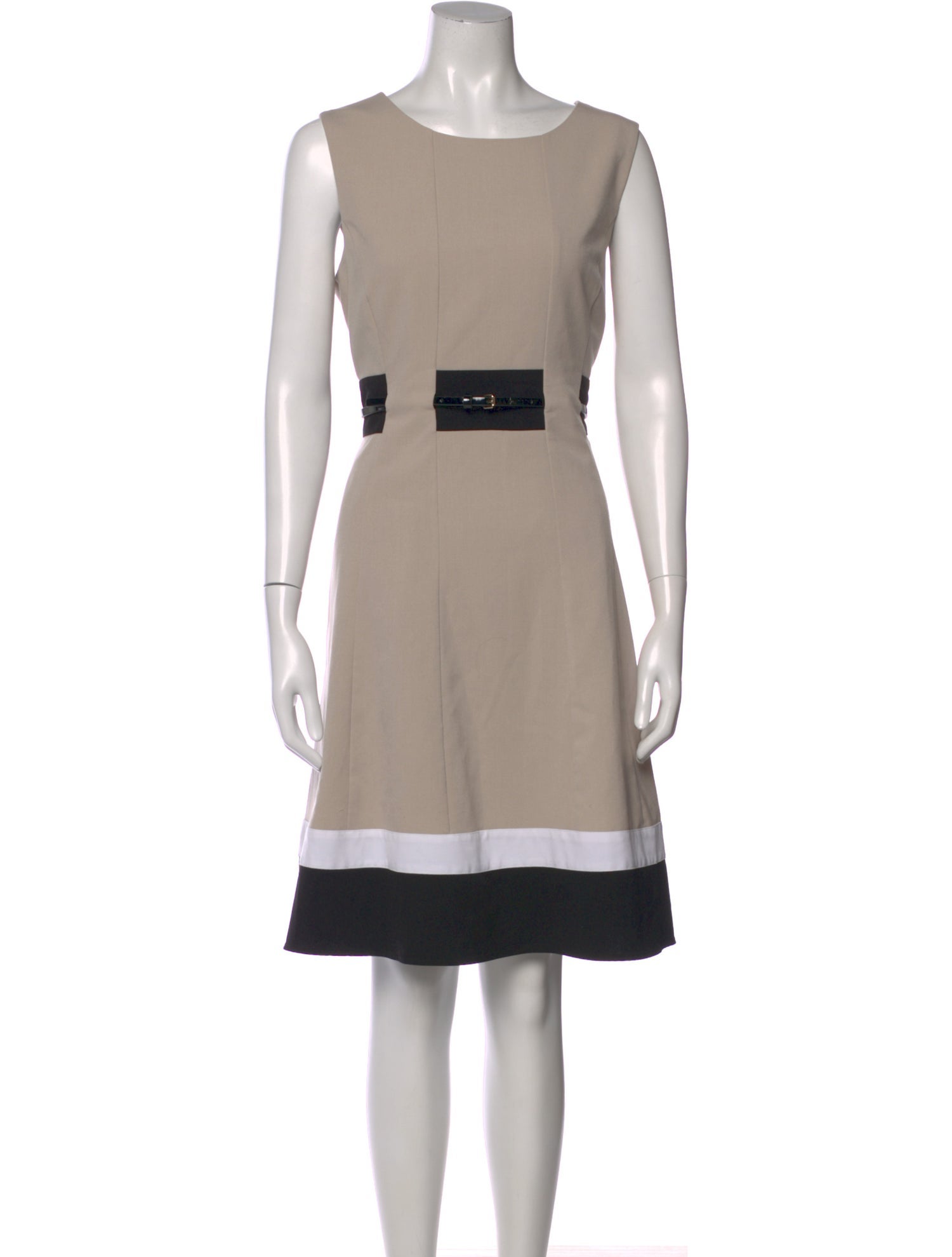 calvin klein dress grey Calvin Klein Collection Wool A Line Dress Black main image 1