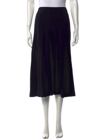 Pre-owned Calvin Klein Collection Vintage Midi Length Skirt In Black