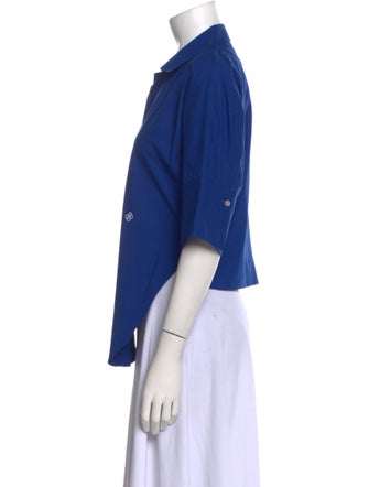 CÂLLAS MILANO Short Sleeve Button-Up Top