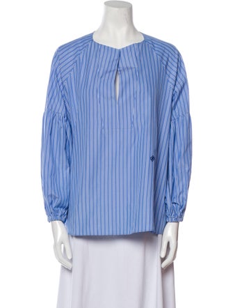 CÂLLAS MILANO Striped Bateau Neckline Blouse