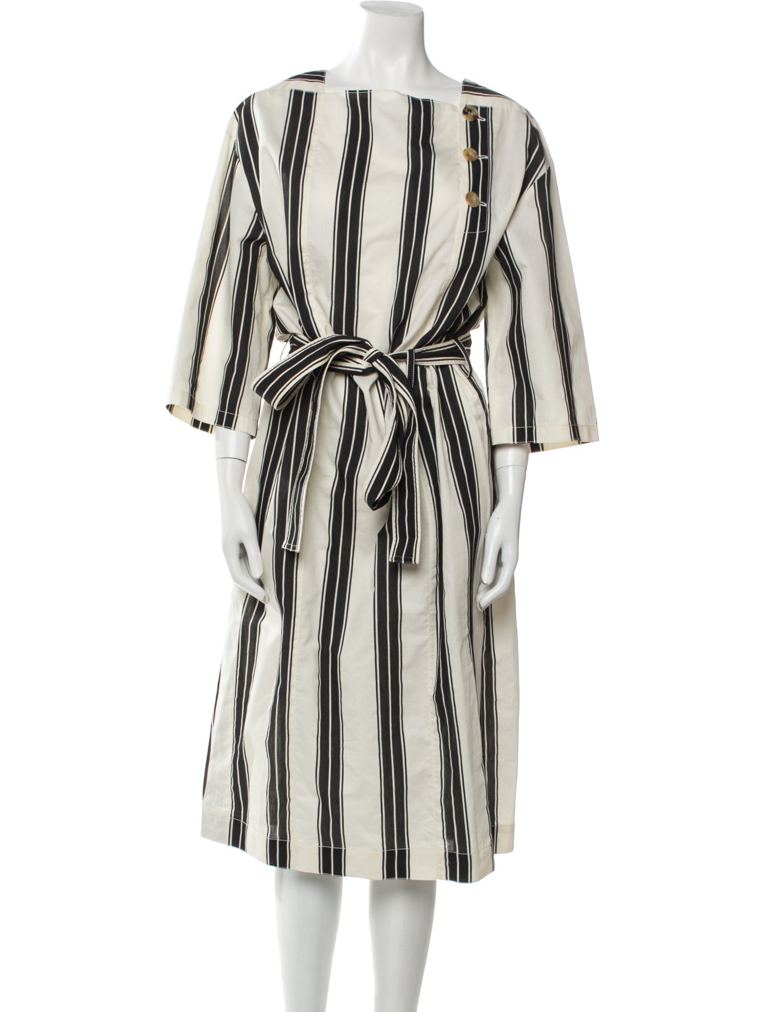 CÂLLAS MILANO Striped Midi Length Dress w/ Tags
