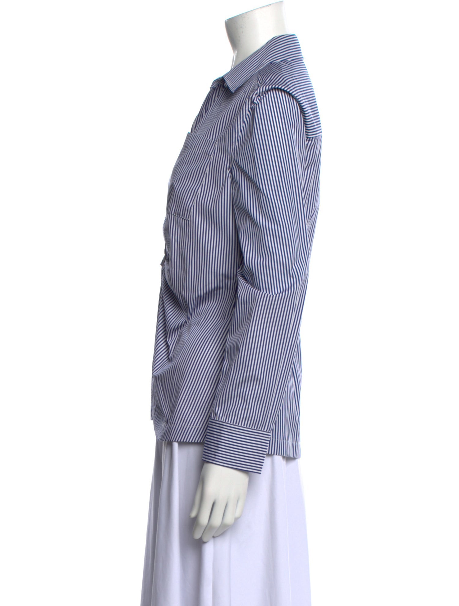 CÂLLAS MILANO Striped Long Sleeve Button-Up Top w/ Tags