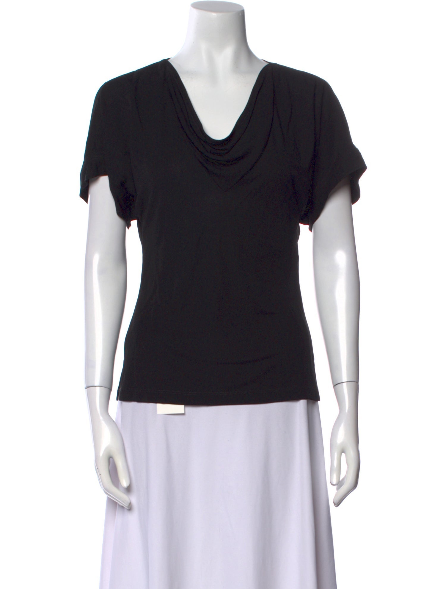 CÂLLAS MILANO Cowl Neck Short Sleeve T-Shirt