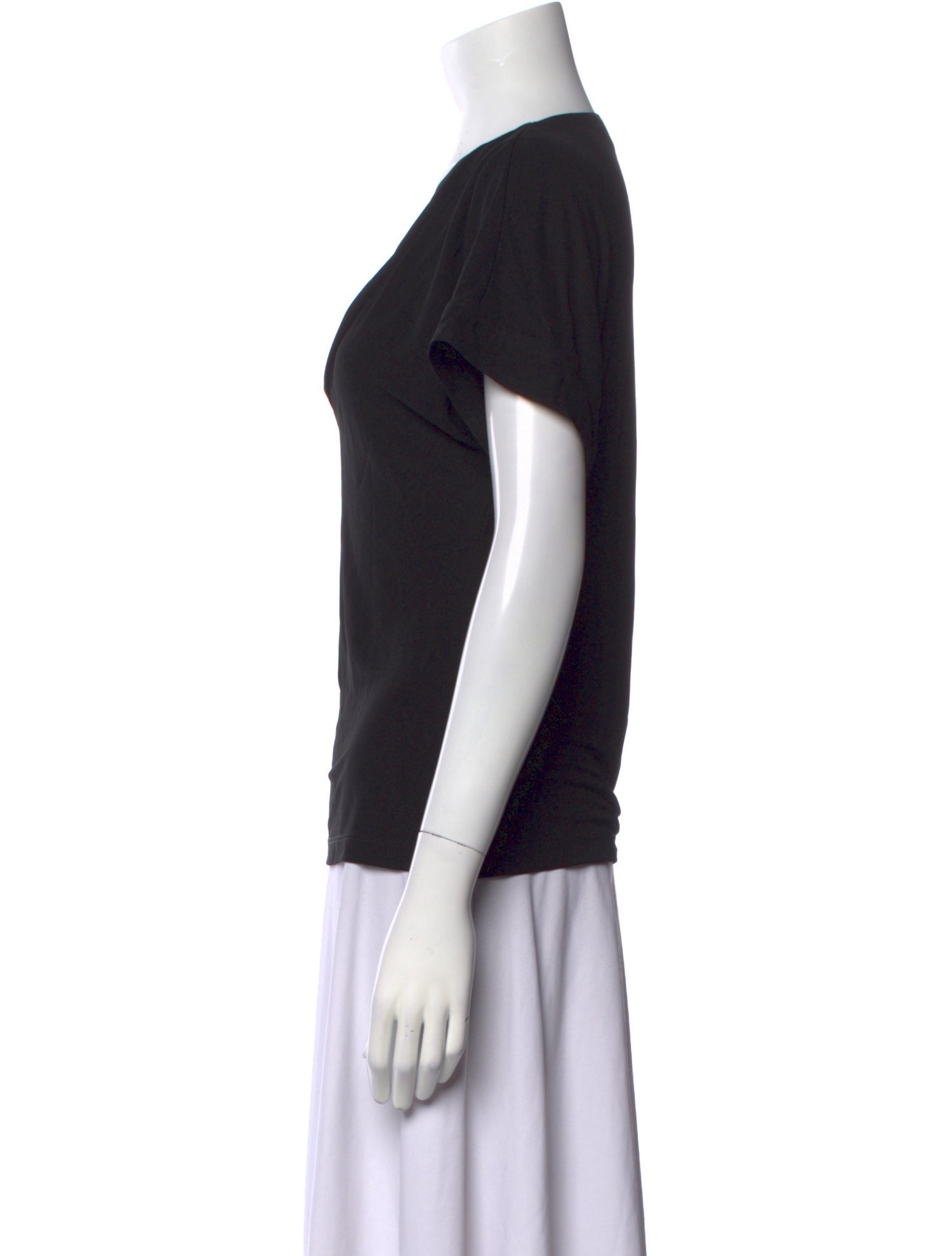 CÂLLAS MILANO Cowl Neck Short Sleeve T-Shirt