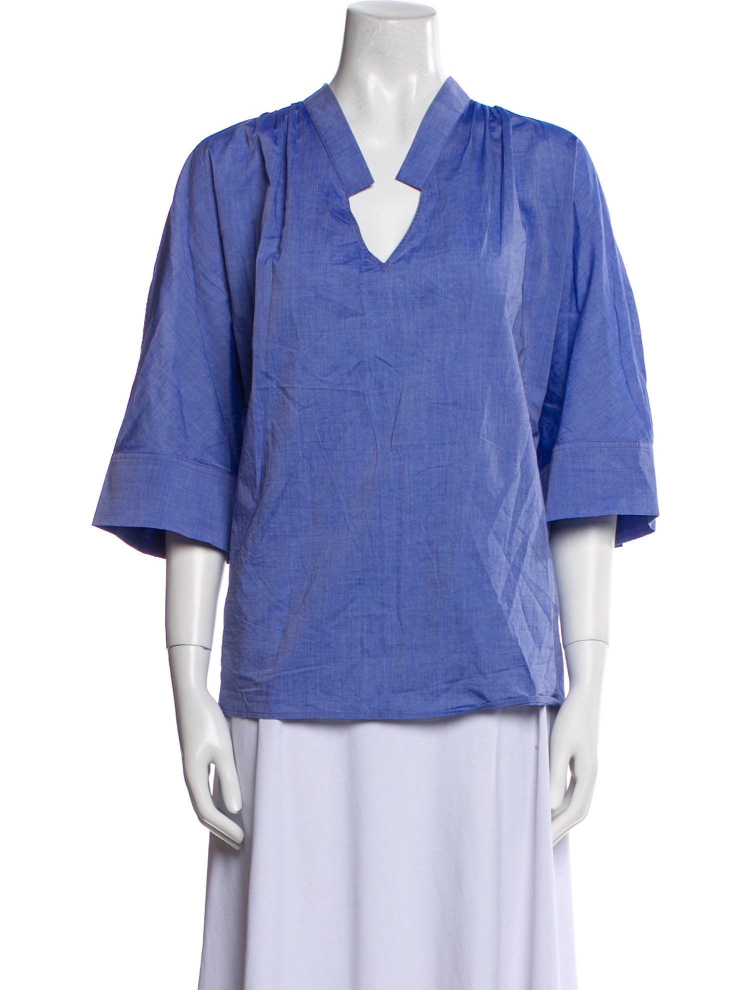 CÂLLAS MILANO V-Neck Three-Quarter Sleeve Blouse