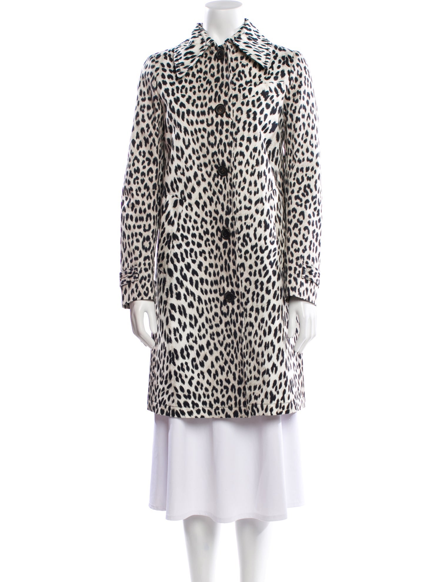 CÂLLAS MILANO Animal Print Trench Coat