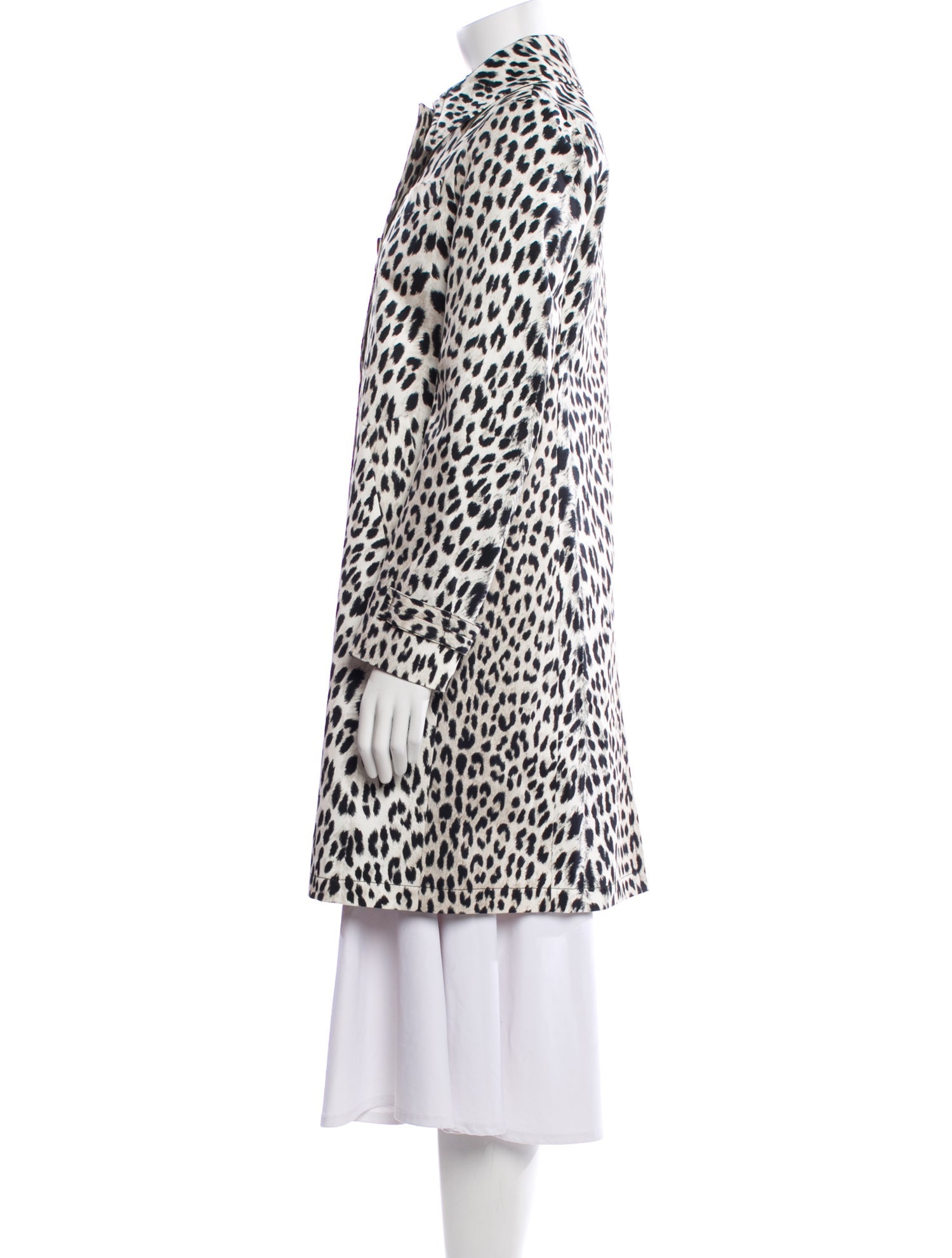CÂLLAS MILANO Animal Print Trench Coat