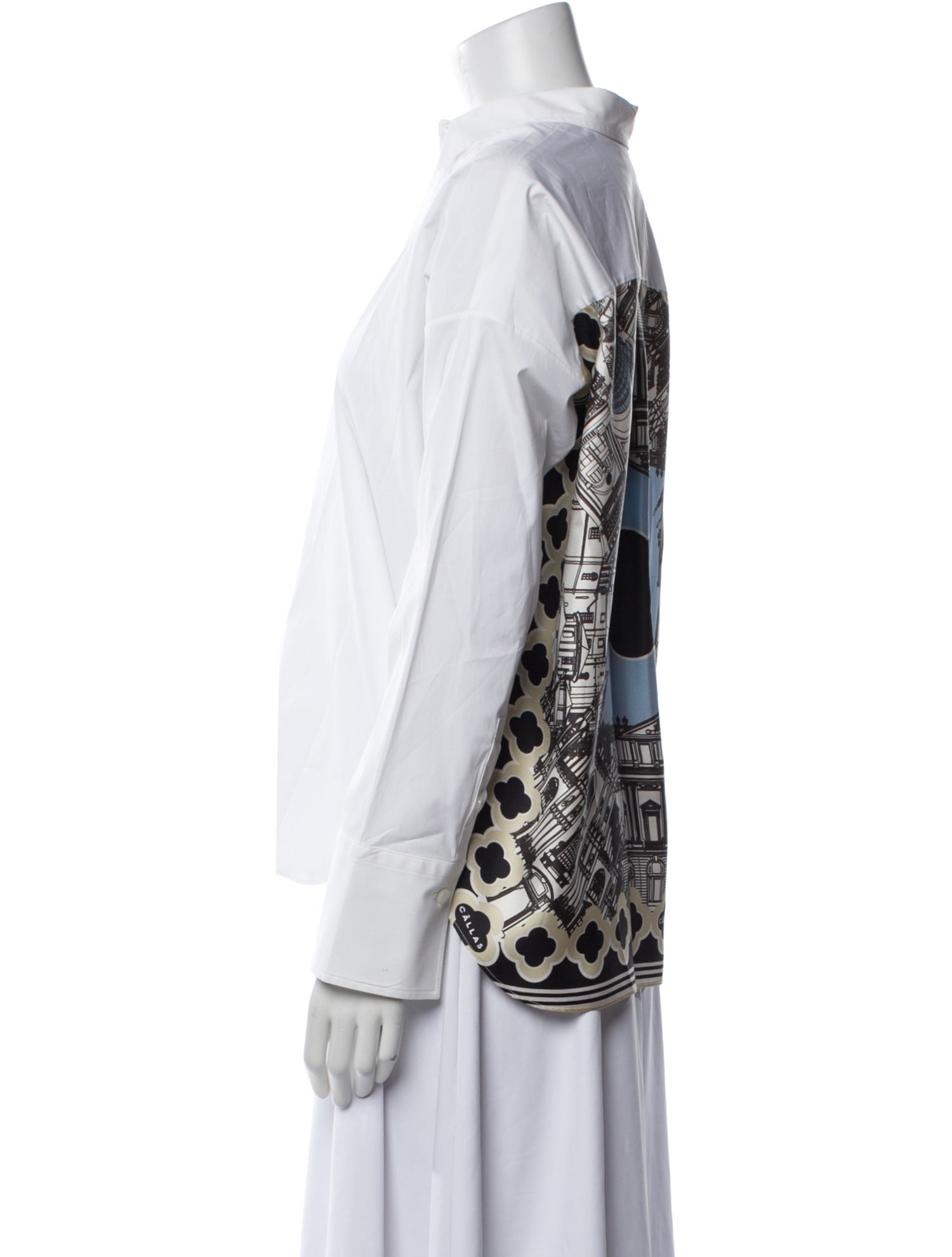 CÂLLAS MILANO Long Sleeve Button-Up Top