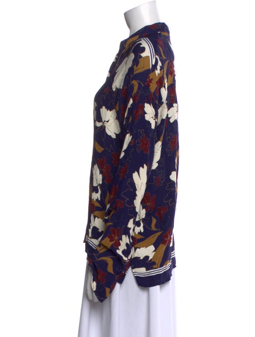 CÂLLAS MILANO Floral Print Long Sleeve Button-Up Top