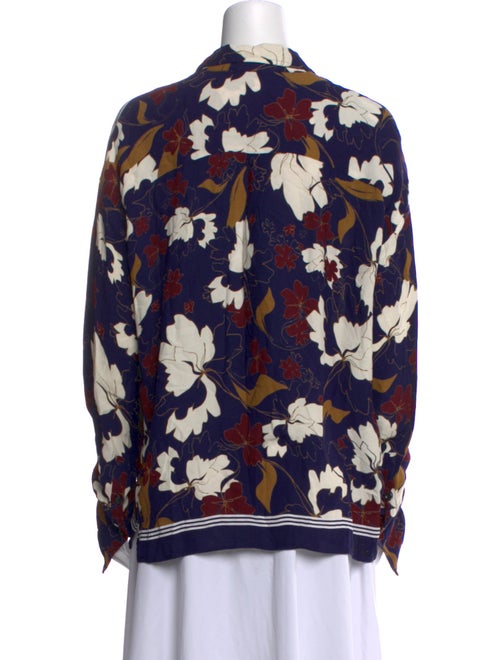 CÂLLAS MILANO Floral Print Long Sleeve Button-Up Top