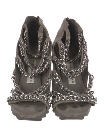 Camilla Skovgaard Suede Chain-Link Accents Sandals