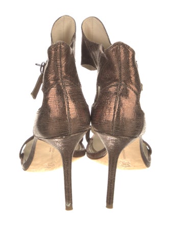 Camilla Skovgaard Leather Animal Print T-Strap Sandals