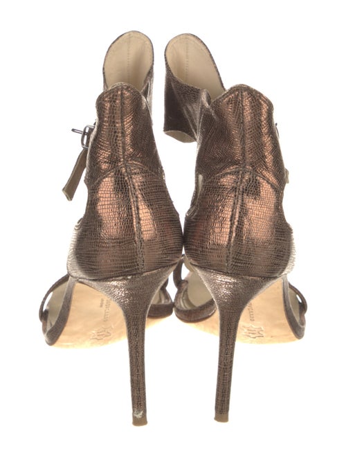 Camilla Skovgaard Leather Animal Print T-Strap Sandals