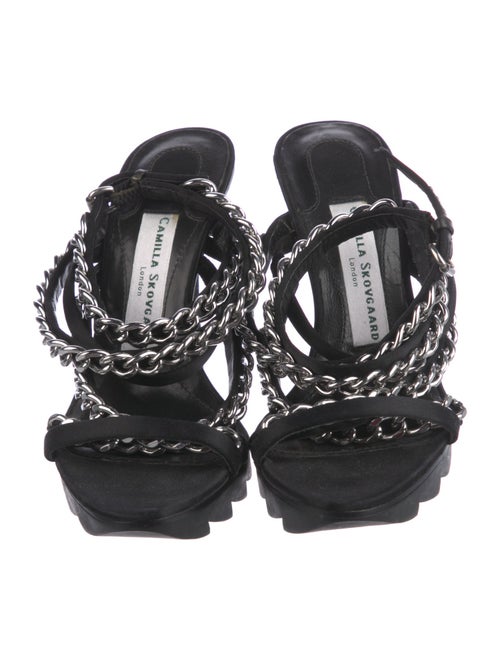 Camilla Skovgaard Leather Chain-Link Accents Sandals