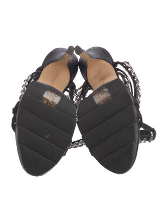 Camilla Skovgaard Leather Chain-Link Accents Sandals