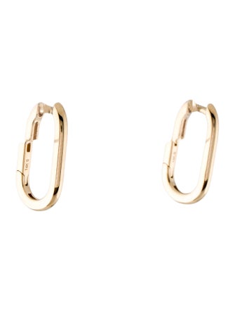 Candela 14K Polished Oval Hoop Earrings