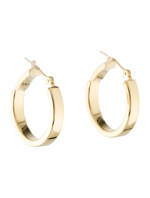 Candela 18K Polished Square Tube Hoop Earrings